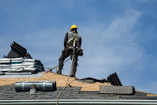 Professional Roof Replacement technician working in Athelstane, WI